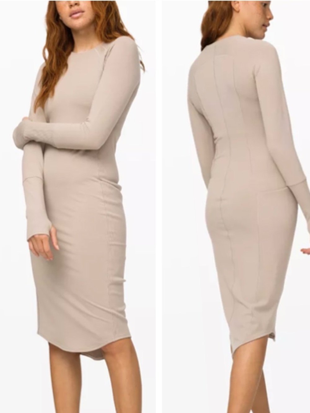 NWT Lululemon Om And On Taupe Midi Dress Size XS
